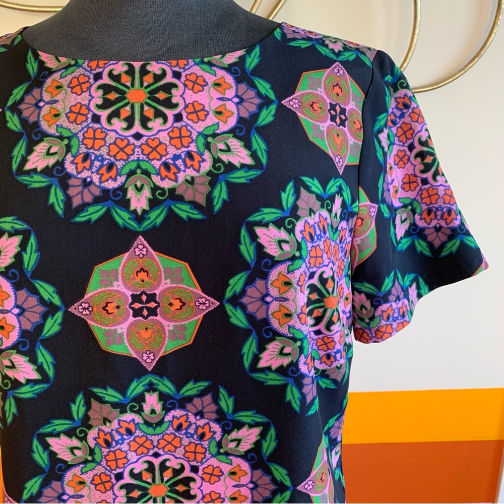 J. Crew Factory Medallion Floral Print Gallery Shift Dress